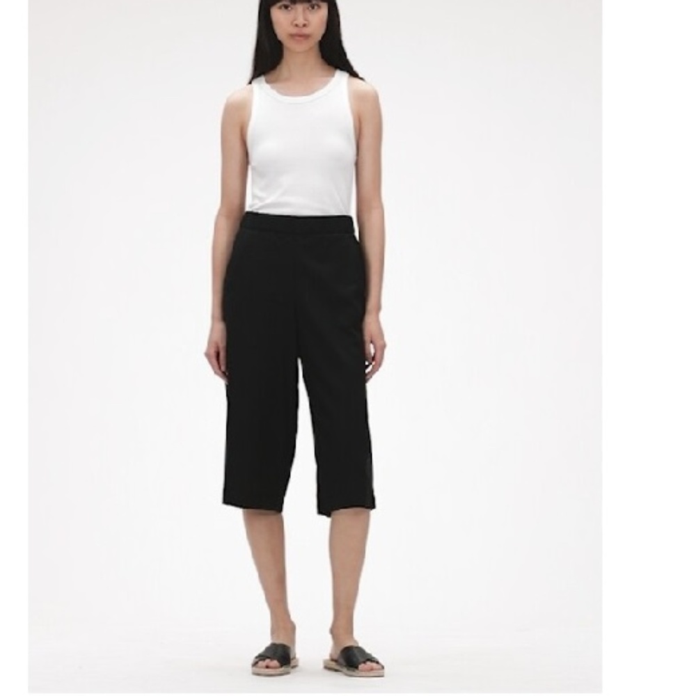 NWT Gap High Rise Culottes Black 6 D399